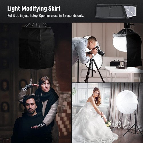 NEEWER 20"/50cm Lantern Softbox One Step Quick Release, 360° Light Diffuser with - Picture 6 of 10