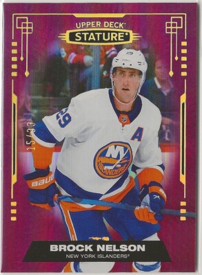 2021 2021-22 Upper Deck Stature Photo Variant Red #67 Brock Nelson 15/33 NYI