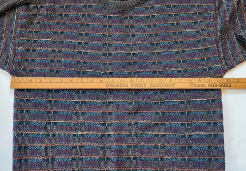 Vintage Florence Tricot Cosby Style Sweater Wool Blend Stripe Size Medium - Picture 4 of 5