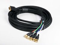 12ft Black Vga Hd-15 To 5 Bnc Rgb Video Cable For Hdtv Extension Monitor Cable on sale 12ft Black Vga Hd-15 To 5 Bnc Rgb Video Cable For Hdtv Extension Monitor Cable on sale