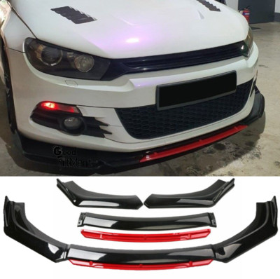 Front Bumper Red Lip Chin Spoiler Splitter Body Kit For For Volkswagen Scirocco