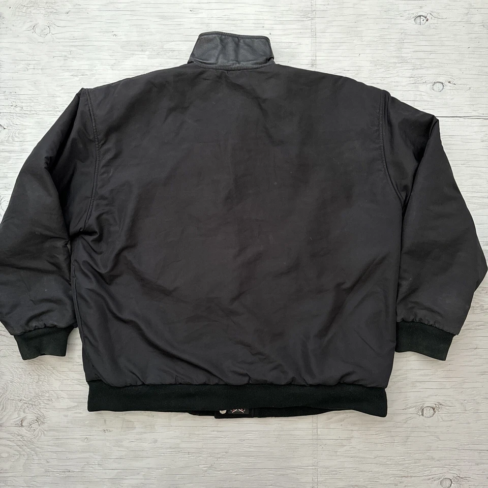 Vintage 90s JH Design MLB Patch Wool Blend Reversible Baseball Jacket Sz 3XL - Image 4 of 4