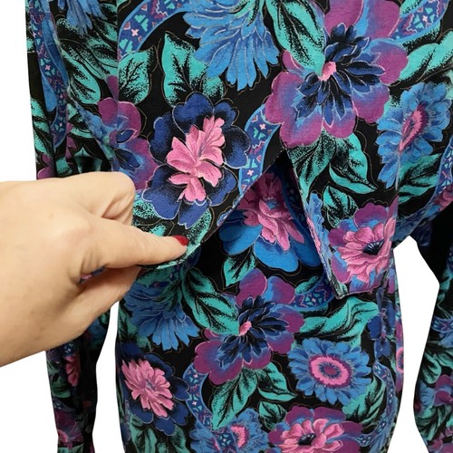 Vintage 90s Wrangler Women’s Retro Long Sleeve Button Down Blouse Floral Size M - Picture 6 of 10