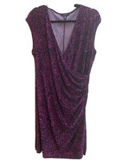 Chaps Women's Floral Cap-Sleeve Stretch Sheath Dress  Size PXL