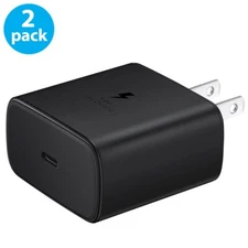 2-Pack Samsung Galaxy S23 Plus, S23 Ultra 45W Super Fast Wall Charger No Cable