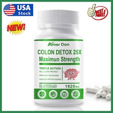 Colon Cleanse Super Flush All Organic Herbs Flush Pounds Lose Weight Detox Caps