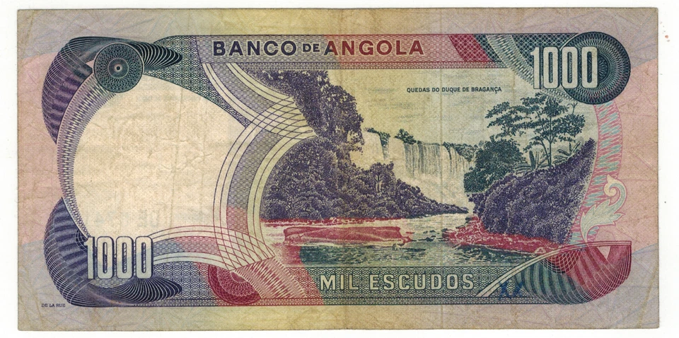 Angola Banknotes 1000 ESCUDOS 1972 p103 very fine DE87418 - Image 2 of 2