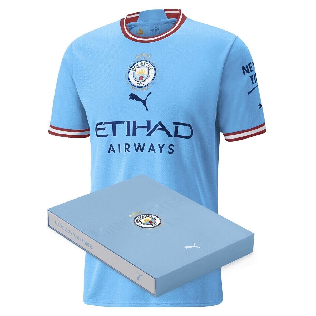 MANCHESTER CITY Home Jersey Treble Winners Commemorative MANCHESTER CITY Home Jersey Treble Winners Commemorative