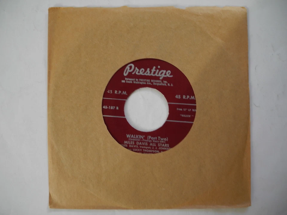 MILES DAVIS Walkin' part 1 + 2 EP 45 7" 1959 US Prestige 45-157 VG+/EX- - Image 2 of 2