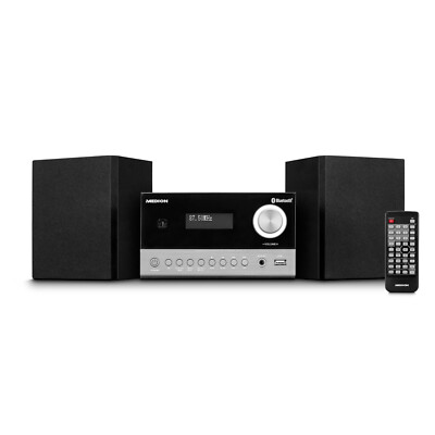 MEDION MD44090 Micro Audio System DAB+ PLL-UKW Radio CD Bluetooth USB 2x50W