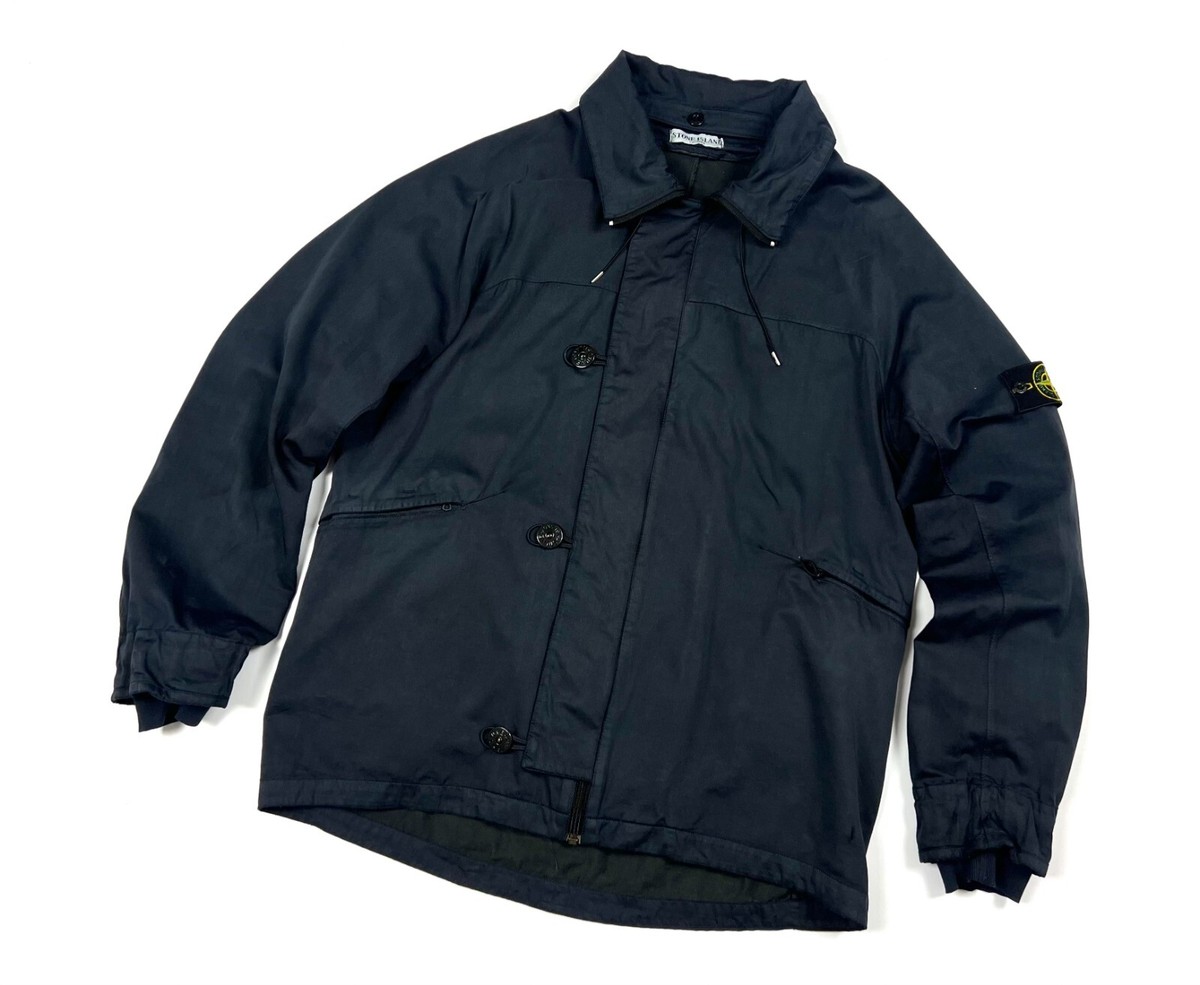ジャケット・アウター STONE  vintage 92AW RASO GOMMATO Vintage STONE ISLAND RASO GOMMATO Blue Cotton Wool Lined