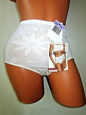 MADE IN USA VINTAGE Barely There FLORAL SEAMLESS NYLON HI CUT BRIEF PANTY 8 XL