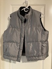 Vtg Y2K Rare Gap Down Puffer Hooded Vest Quilted Size Women Large Men Small