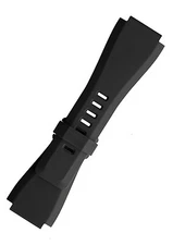  Quality Soft Silicone Rubber Diver Watch Band Strap For Bell & Ross BR-01