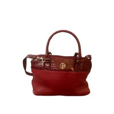 Giani Bernini Red Leather Satchel Convertible...