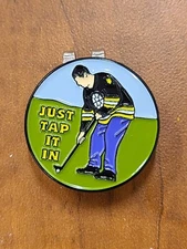 Magnetic Golf Ball Marker & Hat Clip Just Tap It In (Happy Gilmore Adam Sandler)