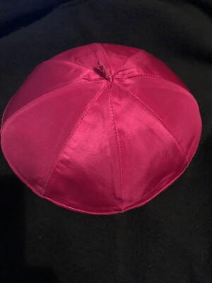 NEW GAMMARELLI Silk Roman Purple Bishops ZUCCHETTO Rome made skull cap sz 6 Sm-M
