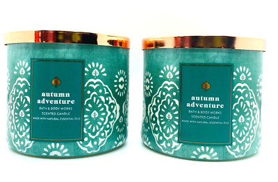2-Pack Bath & Body Works AUTUMN ADVENTURE 3 Wick Large Scented Candles 14.5 oz