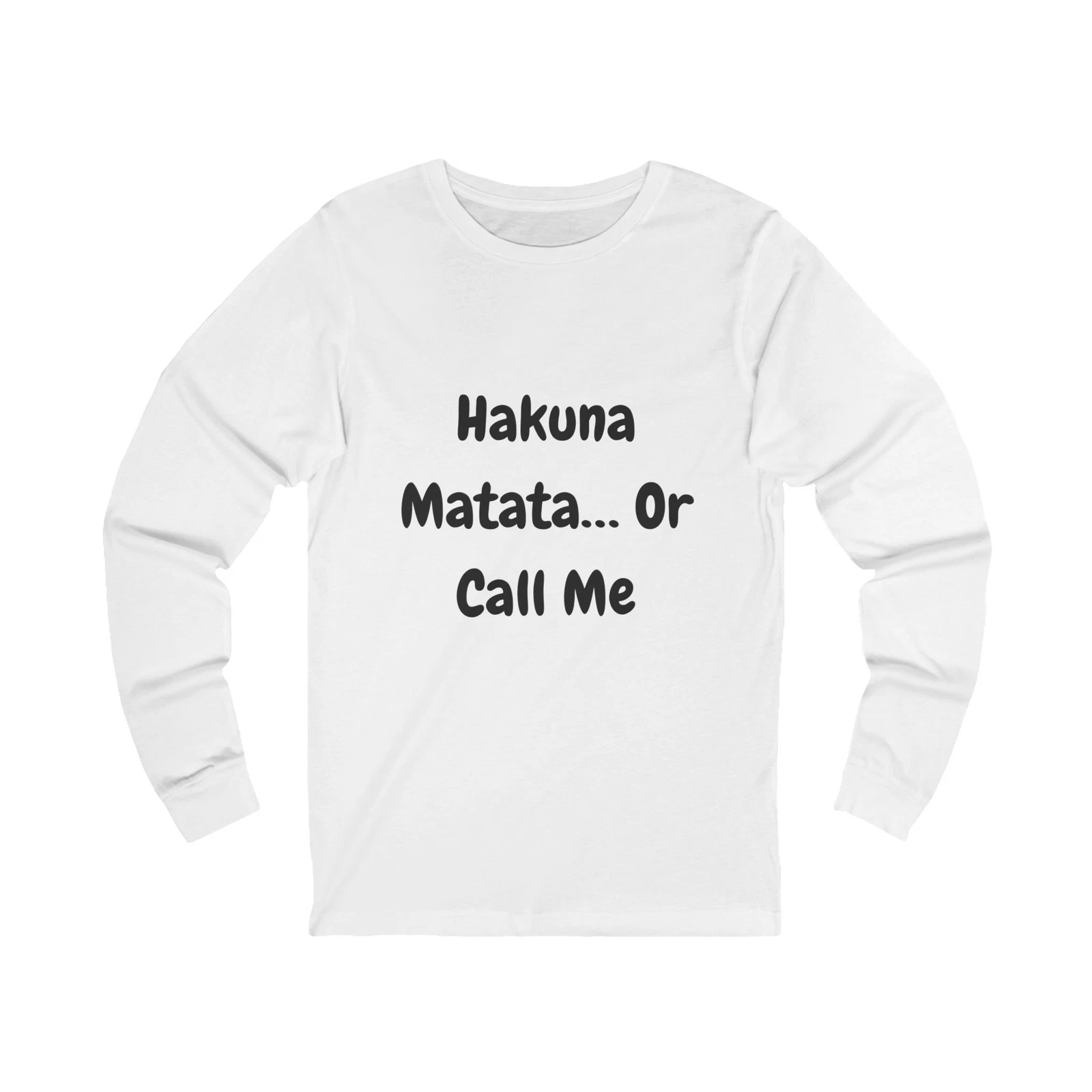 Hakuna Matata Long Sleeve Tee - Casual Vibe, Gift for Friends, Summer Wear,
Opens in a new window or