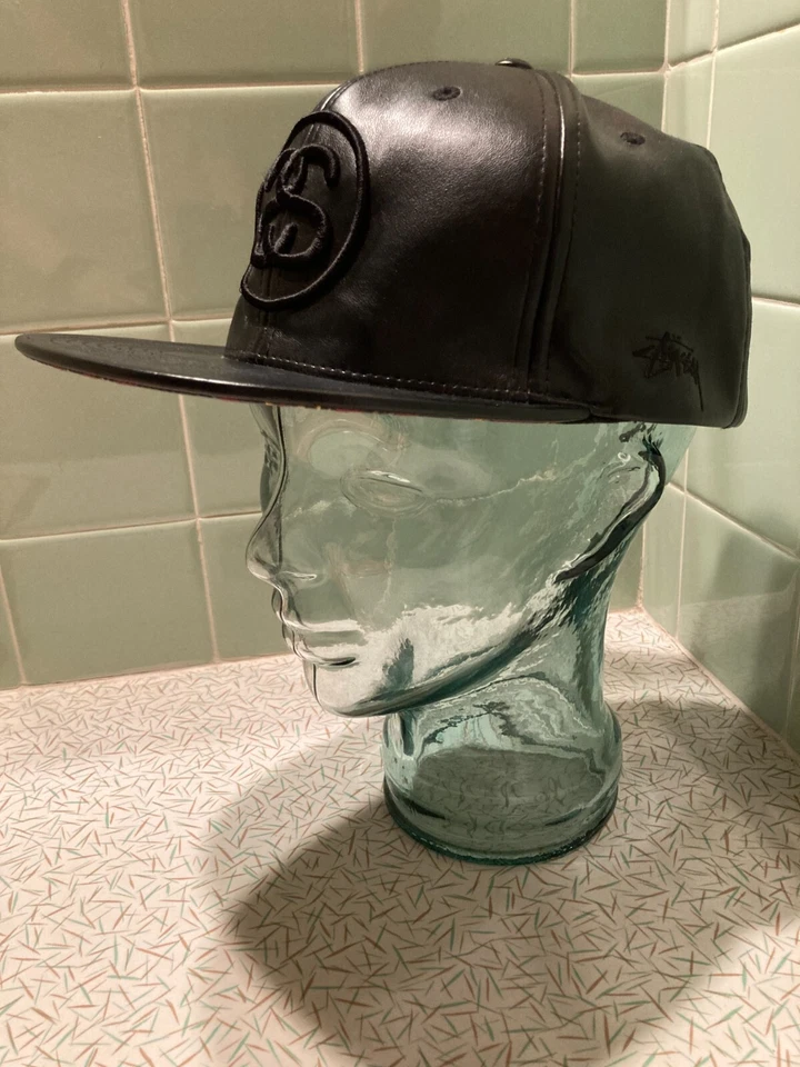 De Colección Stussy Capz Sombrero Gorra Negro Ajustable Doble S Logo One Love Pegatina Foto 2 de 4