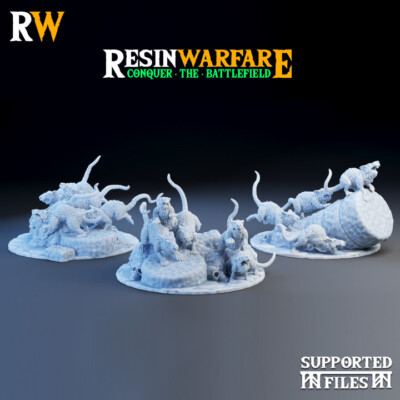 Rodent Tides Swarm x1 - Ravenous Hordes - Ratfolk Vermin - Proxy, Hero Wargames
