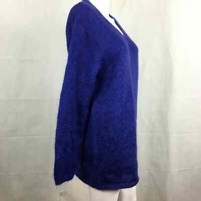 The Limited Sweater Womens Sz M Blue Purple Mohair Knit V