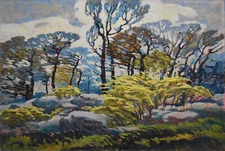JOSEPH SCHRACK-NY/CA Realist-Original Signed Oil-Woodland Landscape View