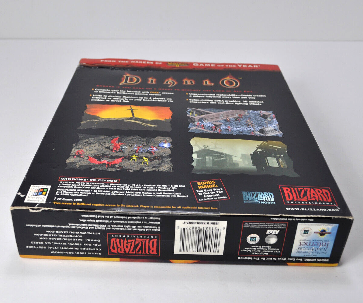 DIABLO 1 Big Box PC Game Windows 95 (1st Year Print) NEW | eBay