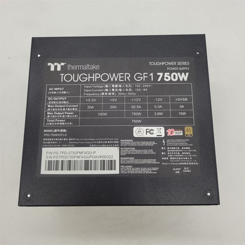 Thermaltake GF1 Fully Modular ATX 750W Power Supply 80 Plus Gold -NOT WORKING- - Afbeelding 5 van 5