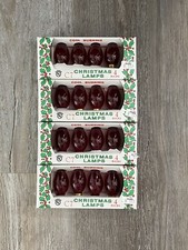 C7 Christmas Lamp Light Bulbs Red Candelbra Cool Burning Vintage 16 Bulbs New