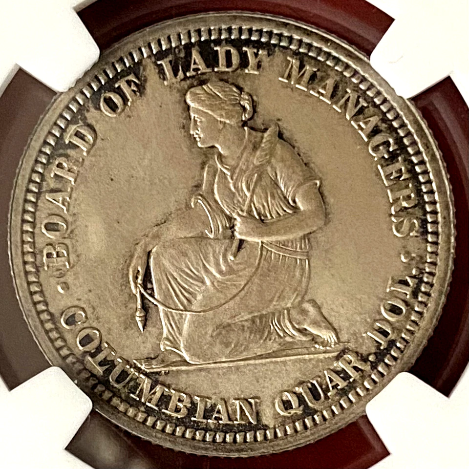 NGC MS-65 CAC! 1893 COLOMBIAN EXPO - ISABELLA QUARTER - Image 3 of 3