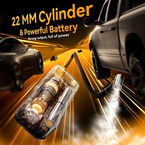 Fast & Efficient Tire Inflator with Magnetic Storage - Perfect for Cars and SUVs - Picture 5 of 9