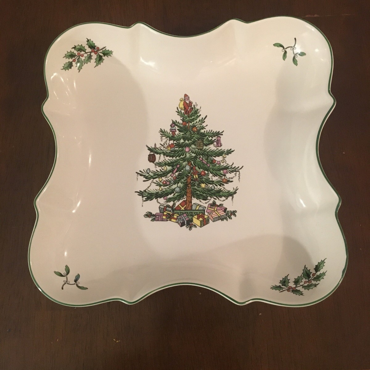 Spode Christmas Tree Fine Earthenware Inch Devonia Tray, Holiday