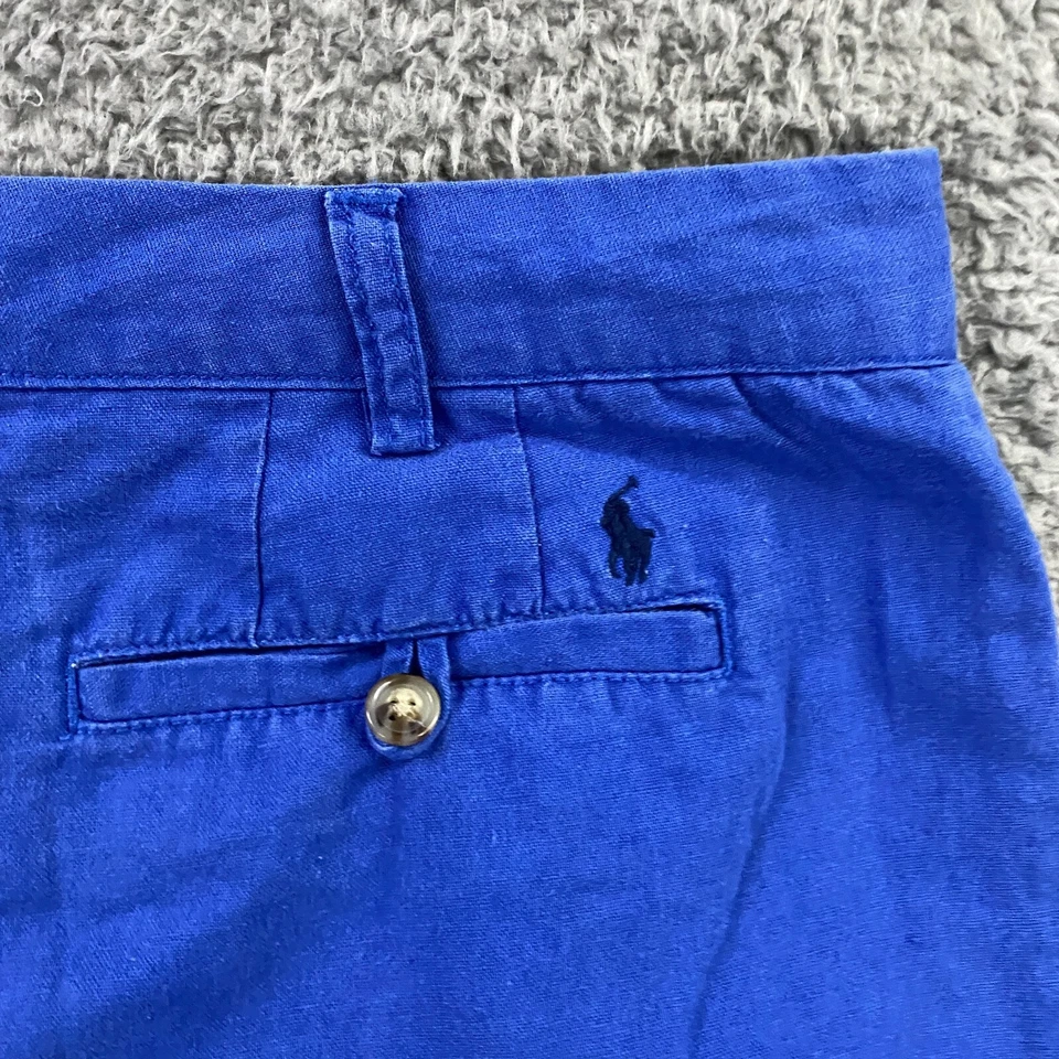Polo Ralph Lauren Skinny Fit Pants Boys 20 Linen Pony Classic School Blue Chino - Image 4 of 4