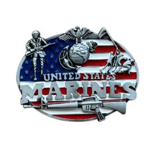 Zinc alloy belt buckle retro Marine Corps belt buckle denim style