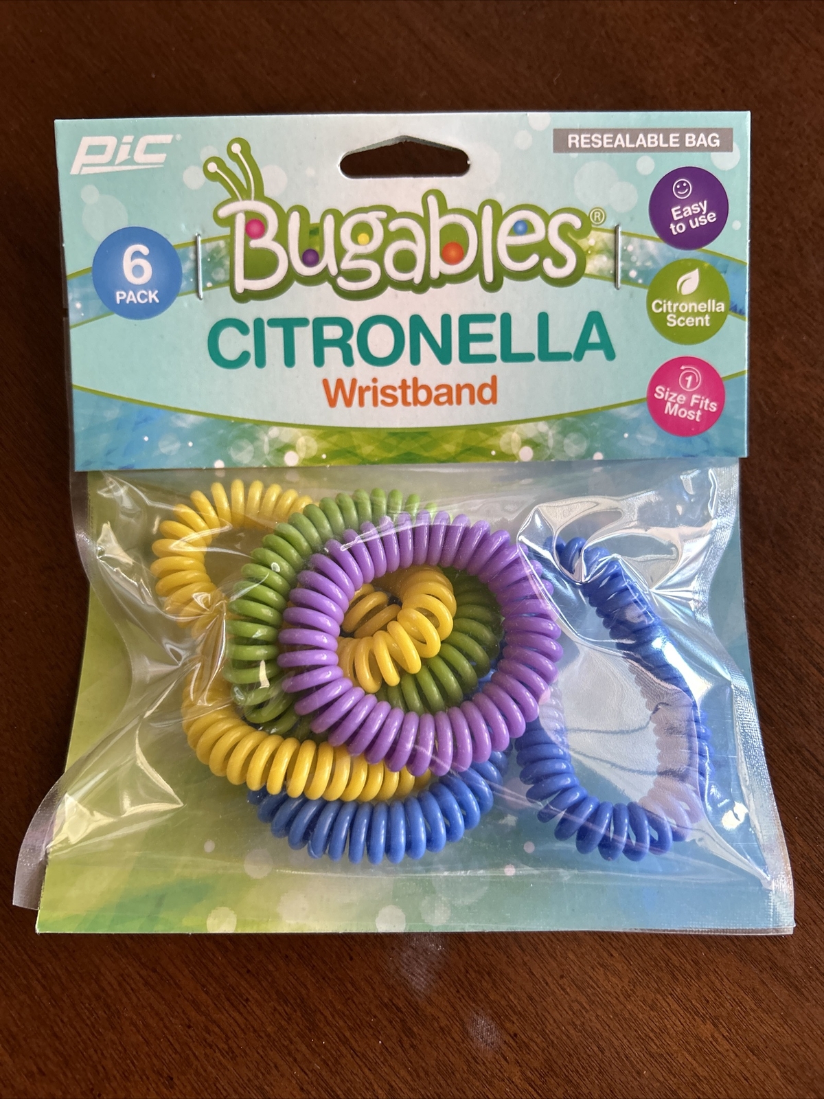 Bugables Citronella Wristband In A Resealable Bag For Freshness 6 Pack