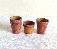 Antique Original Wooden Multi Color Tumbler 4 Pcs Decorative Collectible WN143