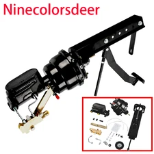 Universal Firewall Mount Power Brake Pedal 7" Dual Booster Master Disc Disc Kit
