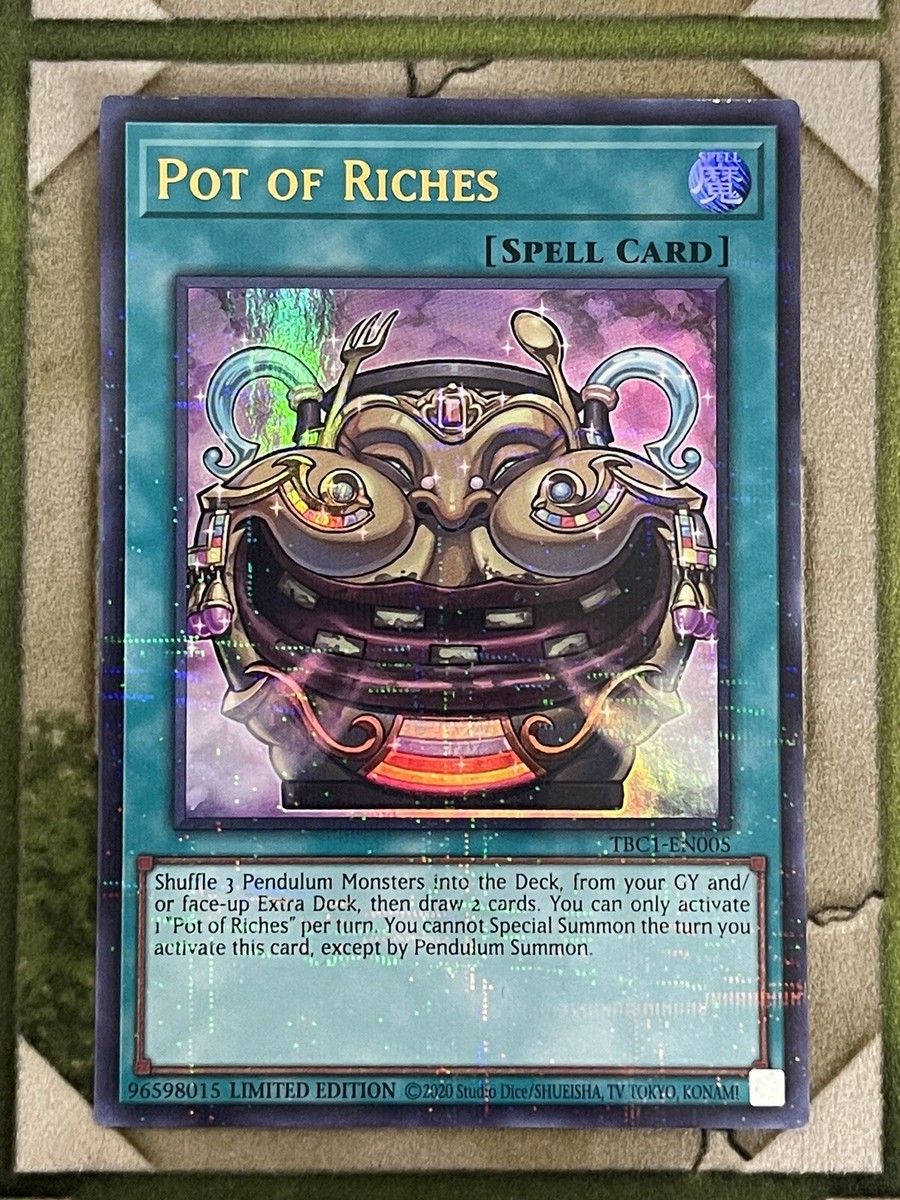 Yugioh POT OF RICHES Limited Edition TBC1-EN005 Ultra Rare | eBay Yugioh POT OF RICHES Limited Edition TBC1-EN005 Ultra Rare | eBay