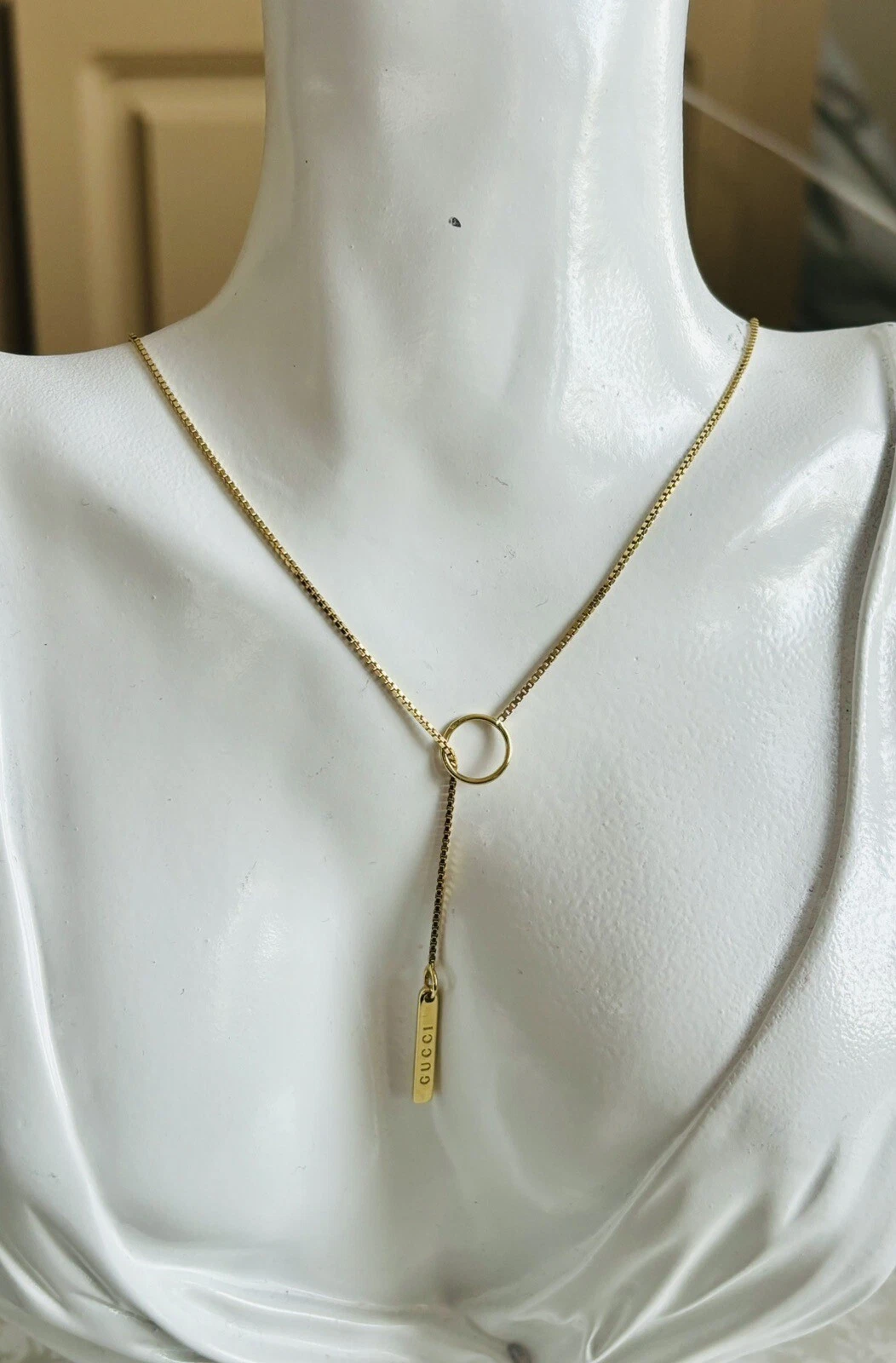 Bellissima Collana Gucci 18K Scatola Originale. 20 5"." Firma. Peso 5 5 g. Regolare