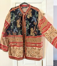Vintage Sag Harbor Women s Tapestry Brocade Ornate Jacket Multicolor Size 16W