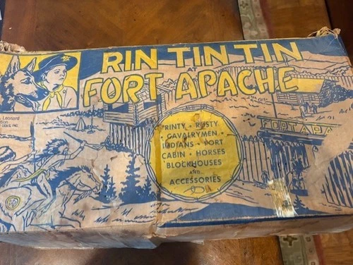 Vintage Marx Rin Tin Tin Fort Apache Western Set + misc. scenery; incomplete;