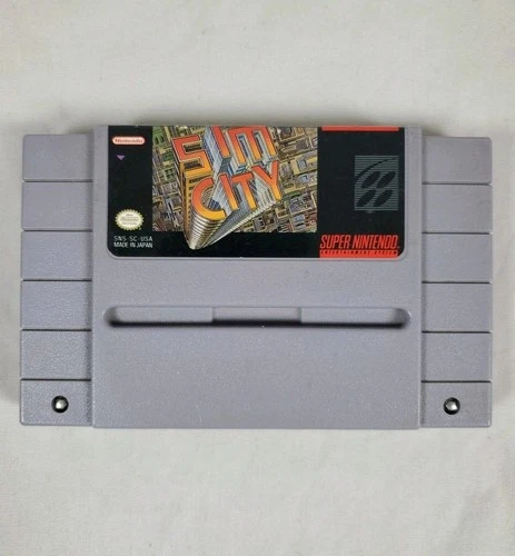 SimCity (Super Nintendo Entertainment System, 1991) SNES Authentic Tested