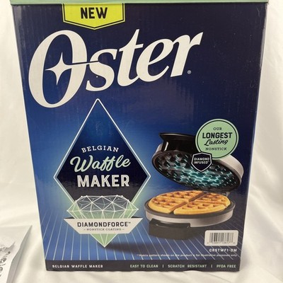 New Oster DiamondForce Belgian Waffle Maker with Removable Nonstick Plates