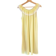 Vintage Yellow Nightgown Cottagecore Coquette Grandmacore Romantic Dollette