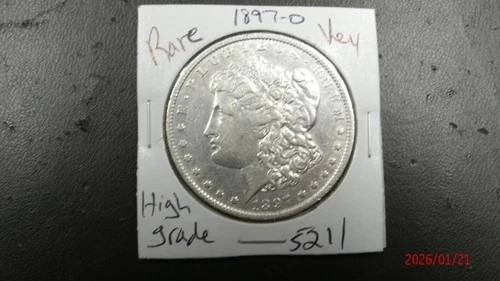 1897-O AU Morgan Silver Dollar #5211