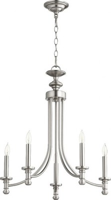 Rossington - 5 Light Chandelier in Quorum Home Collection style - 22 inches