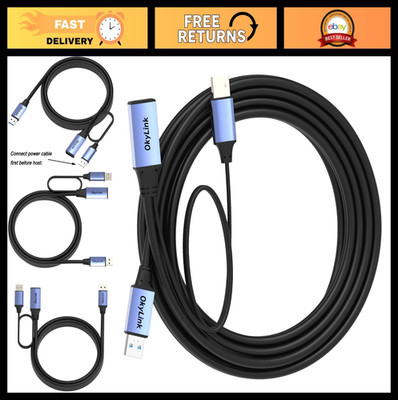 15ft Active USB 3.0 Extension Cable A Male to Female with Power for CCTV, Printe