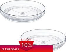 2 Pack 9 Inch Lazy Susan, Non-Skid Turntable Organizer for Cabinet, Kitchen