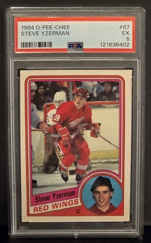 1984-85 O-Pee-Chee Steve Yzerman RC #67 PSA 5 OPC Detroit Red Wings